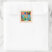 Sticker Carré FRIENDS™ | Comment vas-tu - Graphisme vibrant (Sac)