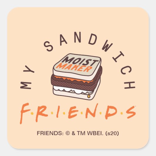 Sticker Carré FRIENDS™ | Mon Sandwich (Devant)