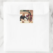 Sticker Carré FRIENDS™ | Phoebe & Monica se font épiler les jamb (Sac)