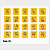 Sticker Carré Fries (Feuille)
