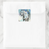 Sticker Carré Frisky Appaloosa Mare Watercolour (Sac)