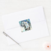 Sticker Carré Frisky Appaloosa Mare Watercolour (Enveloppe)