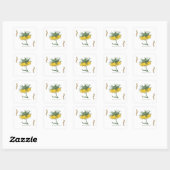 Sticker carré Fritillaria imperialis (Feuille)