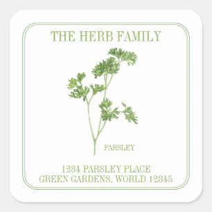Sticker Carré FROID PARSLEY Petite adresse Carré Enveloppe Phoqu