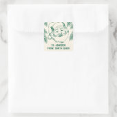 Sticker Carré From Santa Claus Doodle Christmas (Sac)