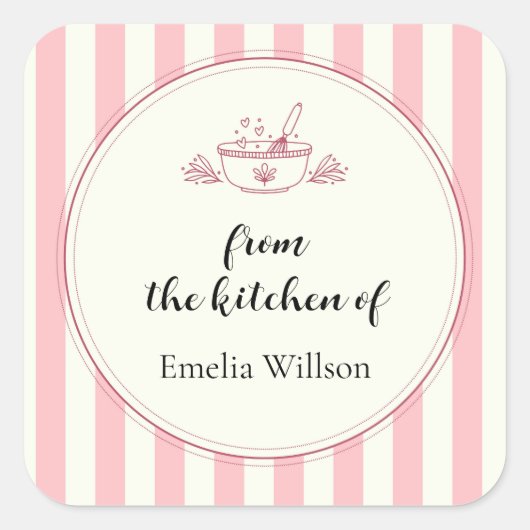 Sticker Carré From the kitchen of Small Business (Devant)