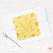 Sticker Carré Fromage adorable Fromage fantaisie Fromage Monpgra (Enveloppe)