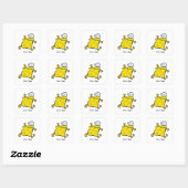 Sticker Carré Fromage En Course (Feuille)