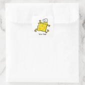 Sticker Carré Fromage En Course (Sac)