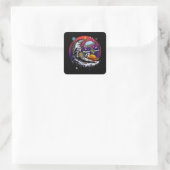 Sticker Carré Fromage Space Moon (Sac)