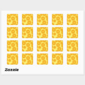Sticker Carré Fromage suisse jaune (Feuille)