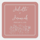 Sticker Carré Front | Couleurs courbes | Mariage (Devant)