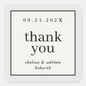 Sticker Carré Frontière neutre Mariage simple Favoriser (Devant)