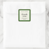 Sticker Carré Frontière verte Forêt Mariage simple Favoriser (Sac)