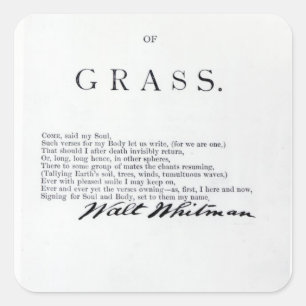 Sticker Carré Frontispice au 'feuille des herbes