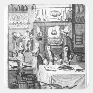 Sticker Carré Frontispiece de 'L'instructeur du ménage'