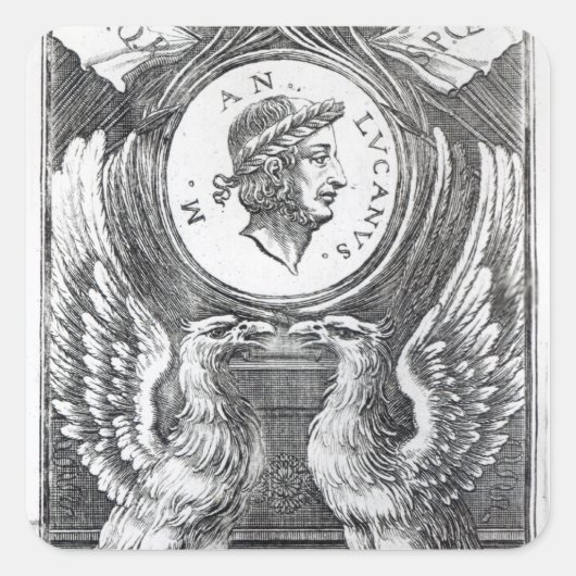 Sticker Carré Frontispiece to 'Lucan's Pharsalia' (Devant)