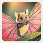 Sticker Carré Fruit chauve-souris (Devant)