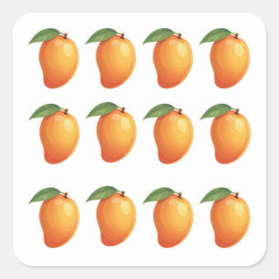 Sticker Carré Fruit de mangue