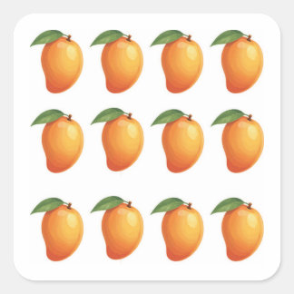 Sticker Carré Fruit de mangue