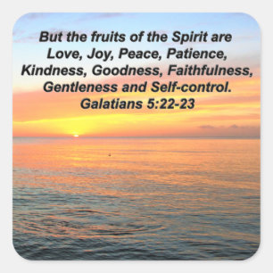 STICKER CARRÉ FRUIT GALATIEN DE LA BIBLE SPIRITE VERSE