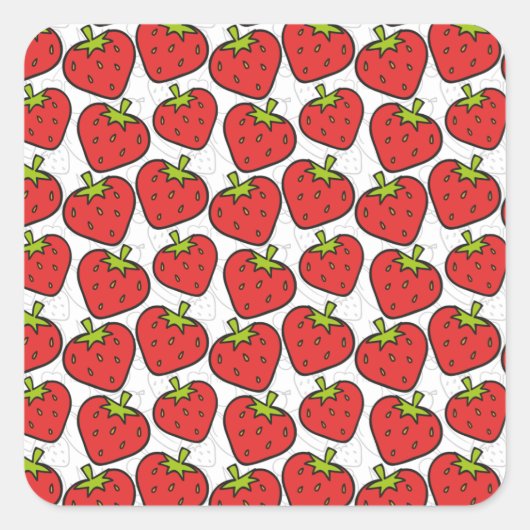 Sticker Carré Fruit seamless pattern | Fruit surface pattern 60 (Devant)