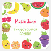 Sticker Carré fruit sucré (Devant)