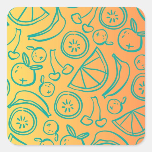 Sticker Carré Fruits (Devant)