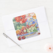 Sticker Carré Fruits dans une assiette 2014 (Enveloppe)