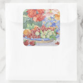 Sticker Carré Fruits dans une assiette 2014 (Sac)