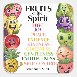 Sticker Carré Fruits de l'Esprit