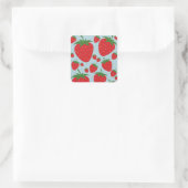 Sticker Carré Fruits de marché Fruit moderne Fruit Art bleu (Sac)