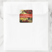 Sticker Carré FRUITS DE SAISON, CHERRY Preserve, Jam Jar (Sac)