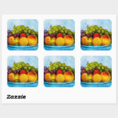 Sticker Carré Fruits d'été (Feuille)