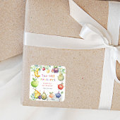 Sticker Carré Frutti deux tti Dancing Fruits 2e fête d'anniversa