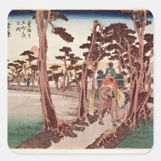 Sticker Carré Fuji de Yoshiwara (Devant)