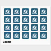 Sticker Carré Full Send University Skiing (Feuille)