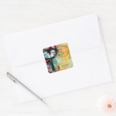 Sticker Carré Fun Chat Style Moderne (Enveloppe)