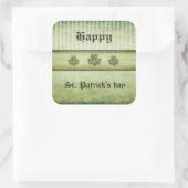 Sticker Carré Fun grundge shamrock irlandais chanceux (Sac)