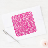 Sticker Carré Fun PINK Abstrait Encre Super motif (Enveloppe)