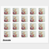 Sticker Carré Fun Santa Claus Holiday Themed (Feuille)