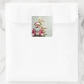 Sticker Carré Fun Santa Claus Holiday Themed (Sac)