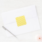 Sticker Carré Fun Yellow Crayon Motif (Enveloppe)