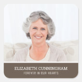 Sticker Carré Funérailles commémoratives moderne Bloc de couleur (Devant)