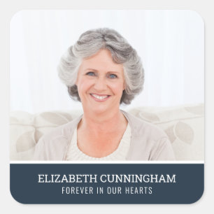 Sticker Carré Funérailles commémoratives moderne Bloc de couleur