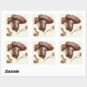 Sticker Carré Fungus (Feuille)