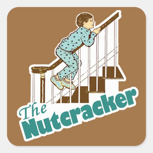 Sticker Carré Funky Christmas Nutcracker (Devant)