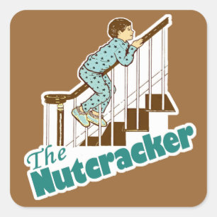 Sticker Carré Funky Christmas Nutcracker