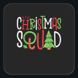 Sticker Carré Funky Christmas Squad Xmas Tree Family Corresponda<br><div class="desc">C'est un gant de Christmas. Votre famille,  les amis ou les children aimeront que vous fassiez ce que vous voulez. Wishing you and your familiy and friends a Merry Christmas.</div>