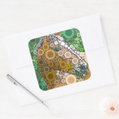 Sticker Carré Funky Horse Circles Bulles Art Moderne (Enveloppe)